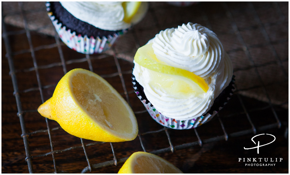 Yummy lemon cupcakes with a generous swirl of buttercream.